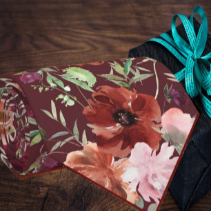 Corbata floral de rosas rosadas canela vino flores