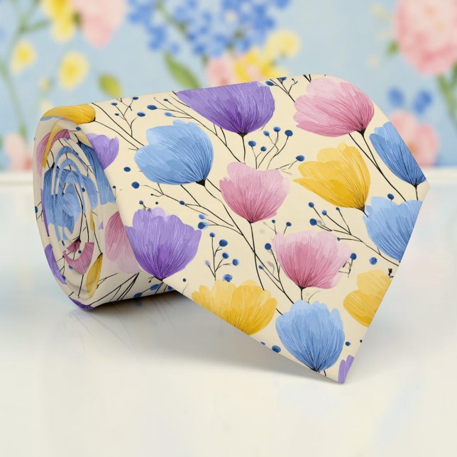 Corbata floral de tulipán de primavera estacional (Subido por el creador)