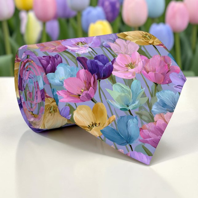 Corbata floral de tulipán de primavera estacional (Subido por el creador)