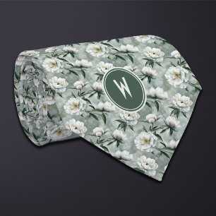 Corbata Floral de White Peonies