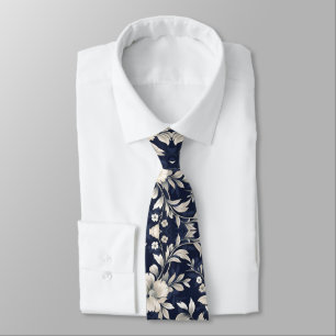 Corbata Floral en azul