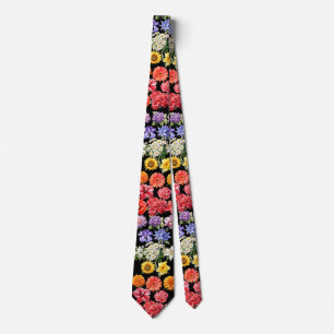 Corbata Floral Flores Arcoíris