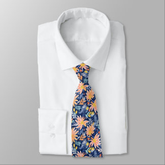Corbata Floral folclórica de color azul turquesa