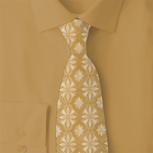 Corbata Floral Geométrica de Caramelo (Subido por el creador)