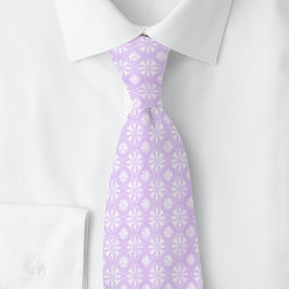 Corbata Floral Geométrico Lavanda