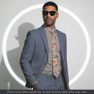 Corbata floral impresionista suave