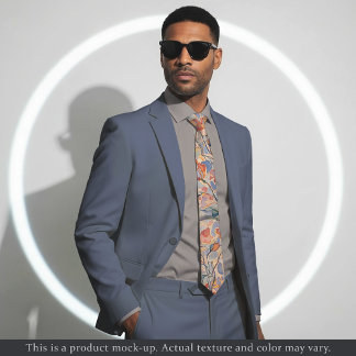Corbata floral impresionista suave