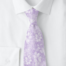 Corbata Floral Lavanda