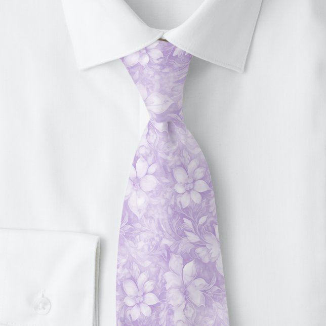 Corbata Floral Lavanda (Subido por el creador)