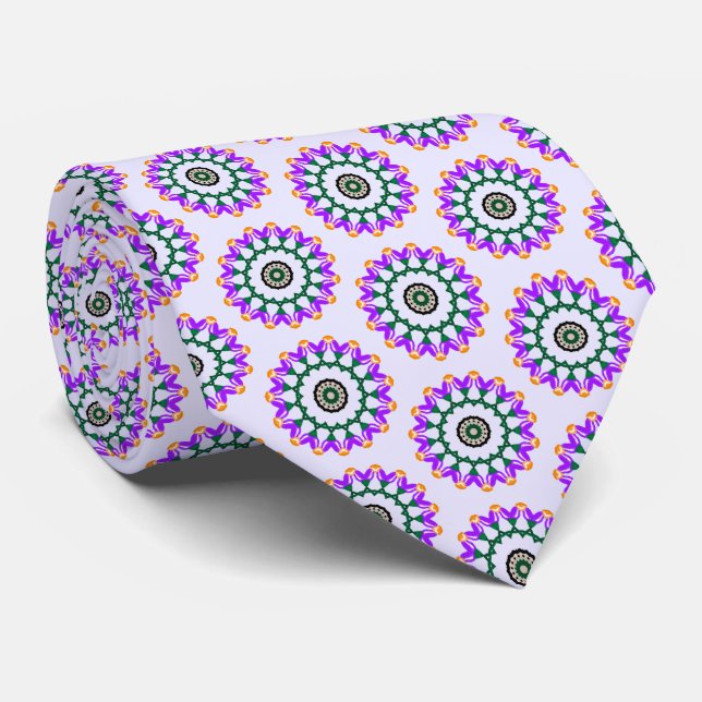 Corbata Floral Lila (Enrollado)