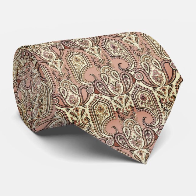 Corbata Floral Paisley Pink (Enrollado)