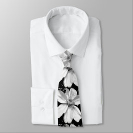 Corbata floral para hombres y blancos