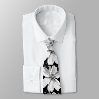 Corbata floral para hombres y blancos