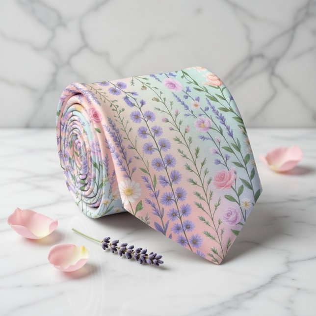 Corbata Floral Pastel (Subido por el creador)