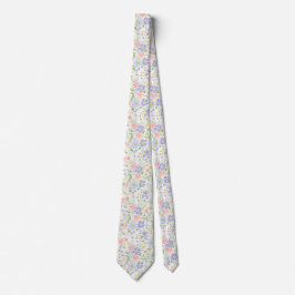 corbata floral pastel elegante