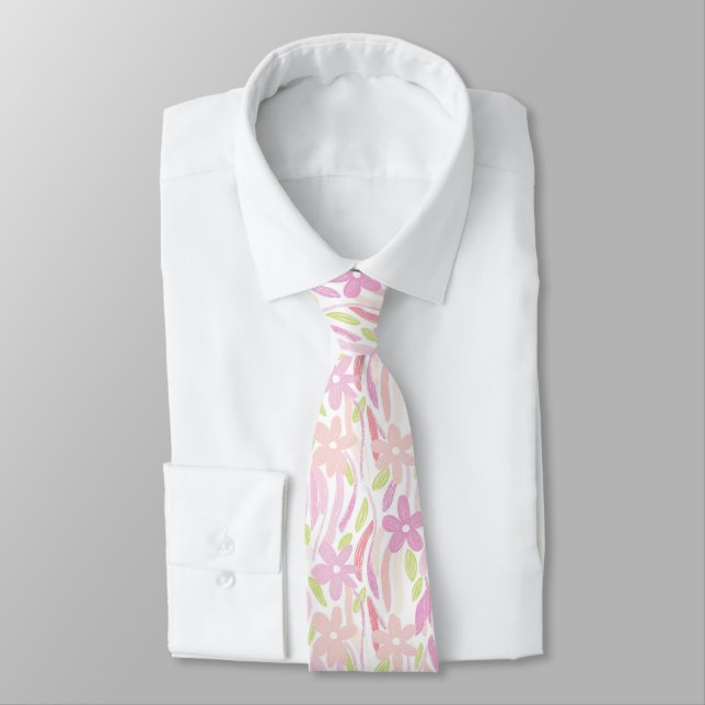 Corbata Floral Retro Pastel (10) (Atado)