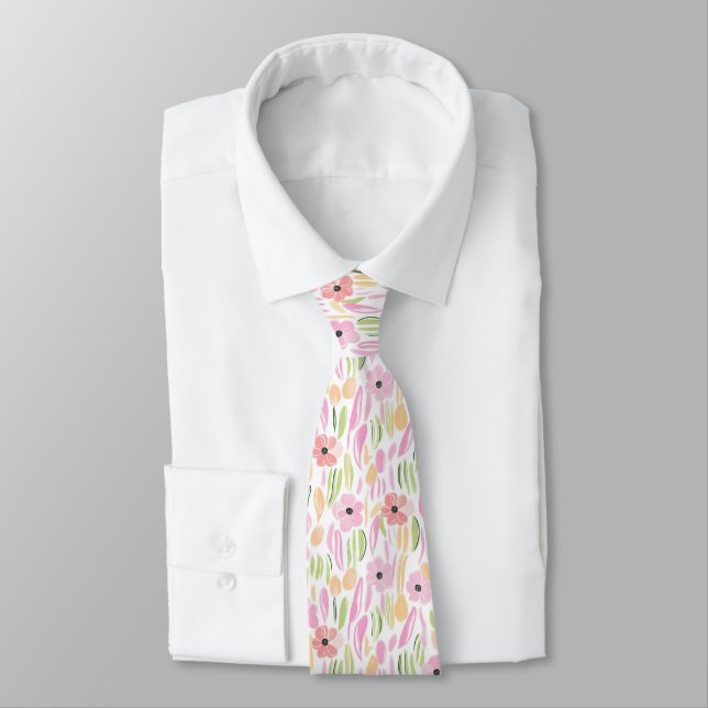 Corbata Floral Retro Pastel (5) (Atado)