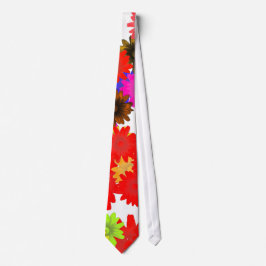 Corbata Floral roja y blanca