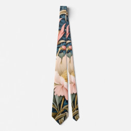 Corbata - Floral Rosa Art Nouveau
