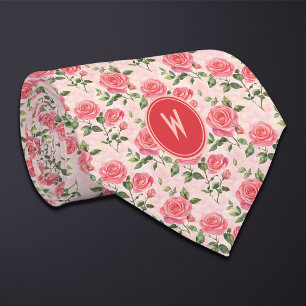 Corbata Floral rosa de rosas