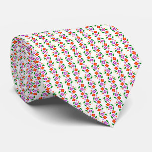Corbata Floral sin costuras moderno vibrante botánico bril