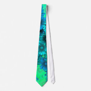 Corbata Floral verde