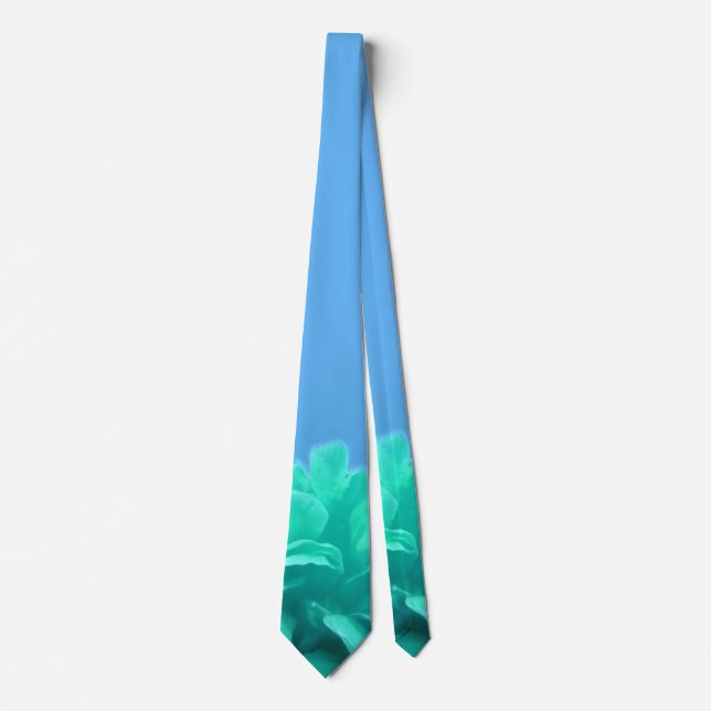 Corbata Floral verde azul elegante (Anverso)
