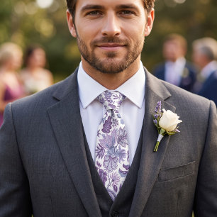 Corbata Floral Vintage Boho Impresa