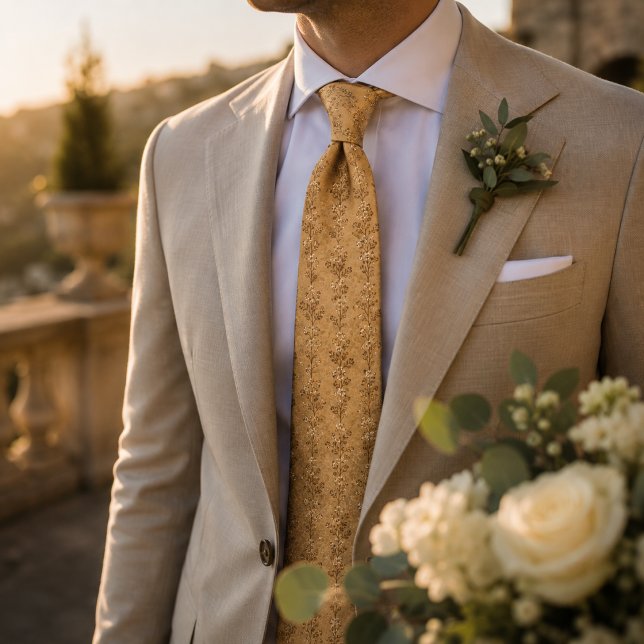 Corbata Florales Micro Dorados de Pradera (Subido por el creador)