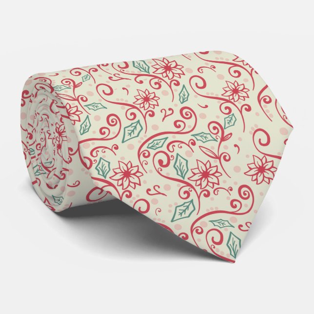 Corbata Florecen los navidades (Enrollado)