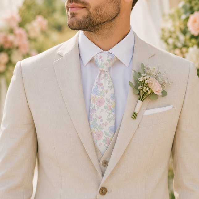 Corbata Florecita Soñadora Pastel (Subido por el creador)