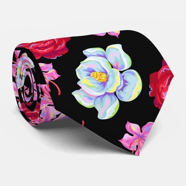 Corbata Flores (Enrollado)