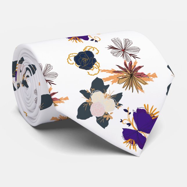 CORBATA FLORES (Enrollado)