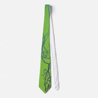 Corbata Flores azules