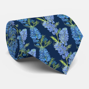Corbata Flores azules de Bluebonnets Texas Texan Floral