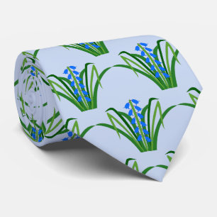 Corbata Flores Azulito Niño Patrón de Primavera