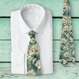Corbata Flores de acuarela Diseño artístico