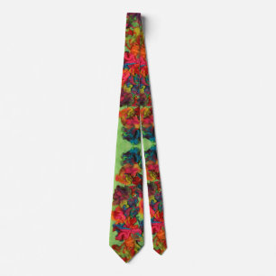 Corbata Flores de arcilla arco iris