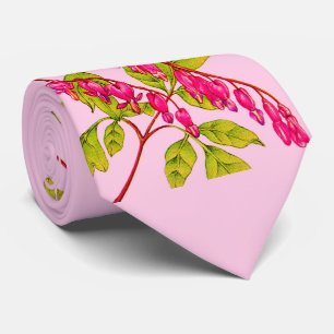 Corbata flores de corazón sangrante