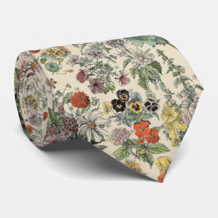 Corbata Flores de época