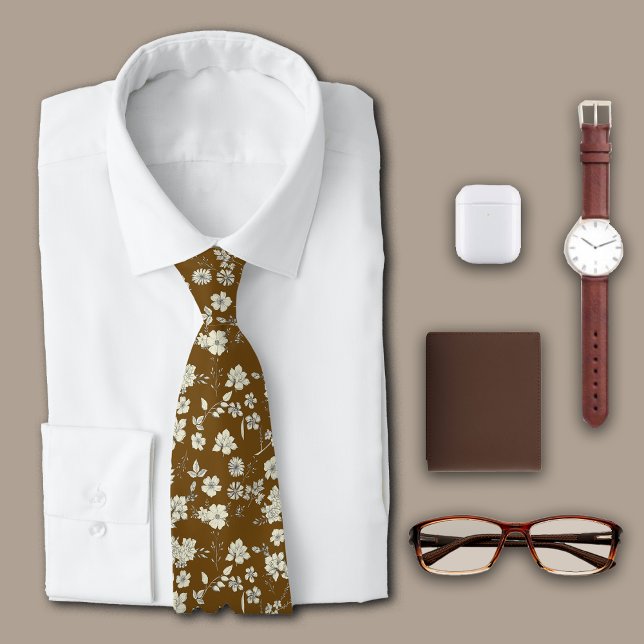 Corbata Flores de época Brown personaliza el inicio (Subido por el creador)