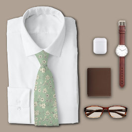 Corbata Flores de época personaliza el verde antiguo