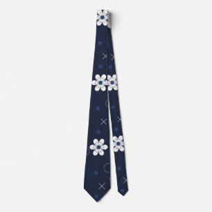 Corbata flores de invierno de medianoche atan