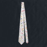 Corbata Flores de jardín coloridas prado de primavera de f<br><div class="desc">Hermoso diseño de inspiración boho con alegres acuarelas con flores silvestres en diferentes tonalidades de color rosa,  rosa,  lavanda,  amarillo,  azul y verde.</div>