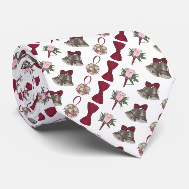 Corbata Flores de las campanas bodas Boutonniere Bow Groom (Enrollado)
