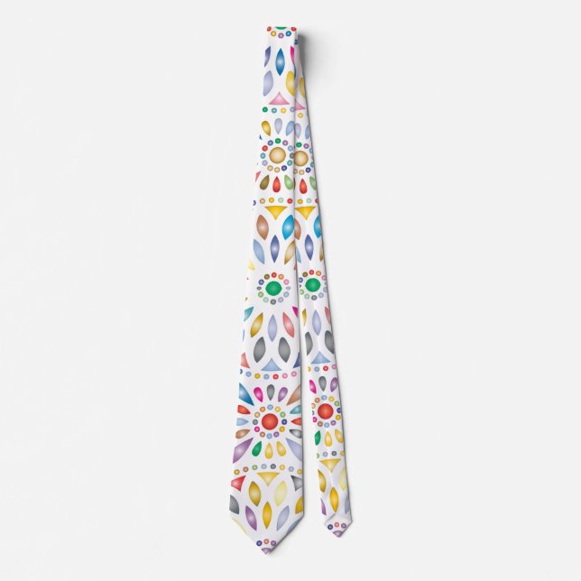 Corbata flores de mandala atadas (Anverso)