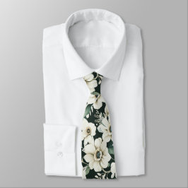 Corbata Flores de marfil elegantes