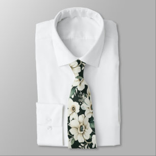Corbata Flores de marfil elegantes