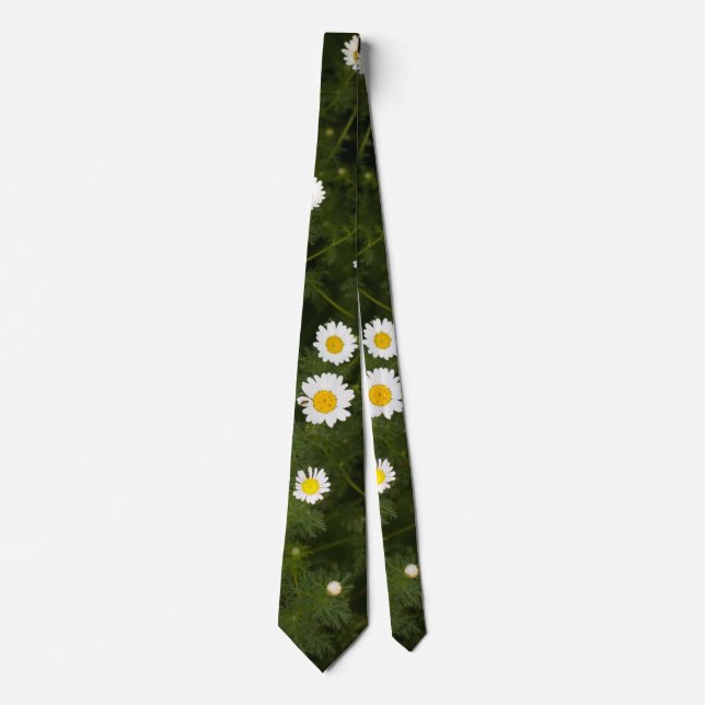 Corbata Flores de margarita blanca (Anverso)