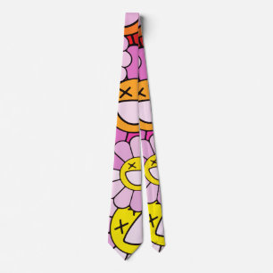 Corbata flores de Murakami
